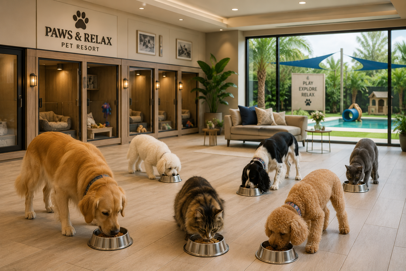 Pet care specialist with dog